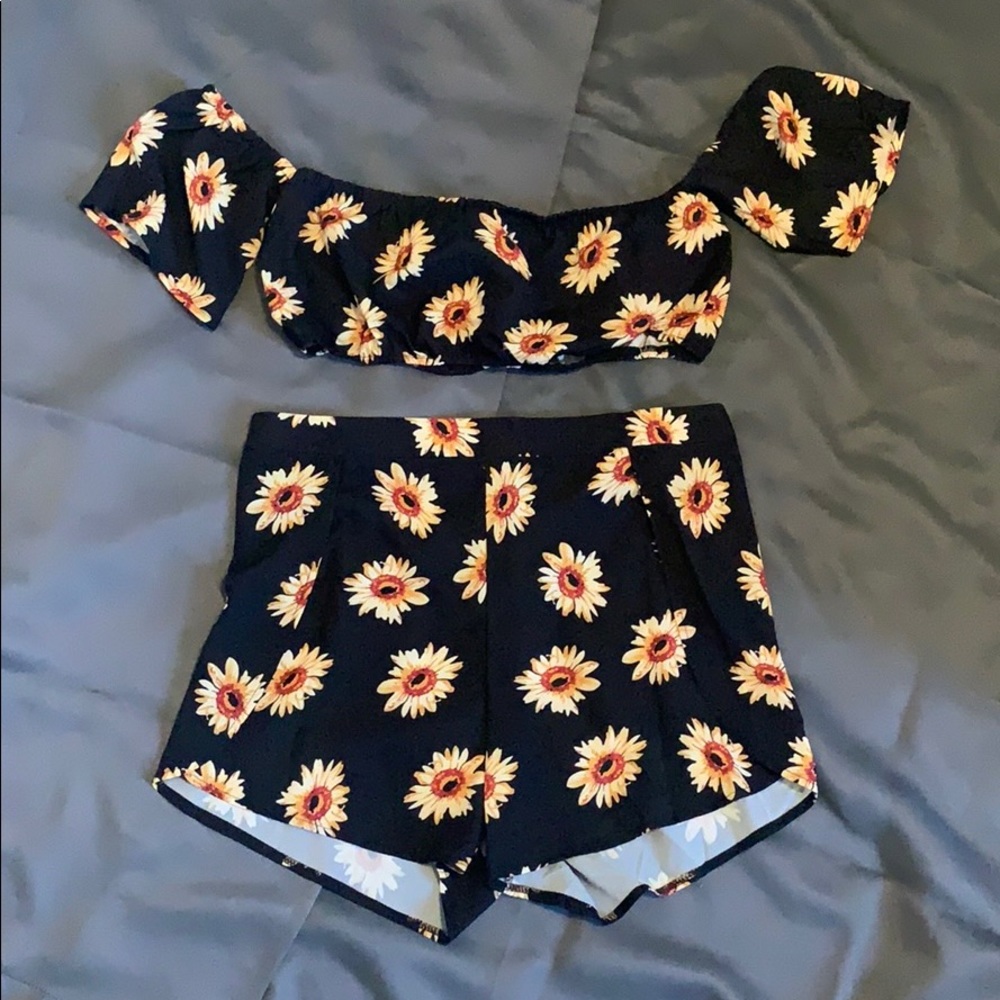 Two Piece Sunflower Outfit